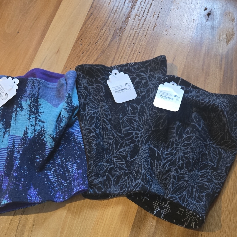 Smartwool 250 Merino Reversible Pattern Neck Gaiter Only Black Left